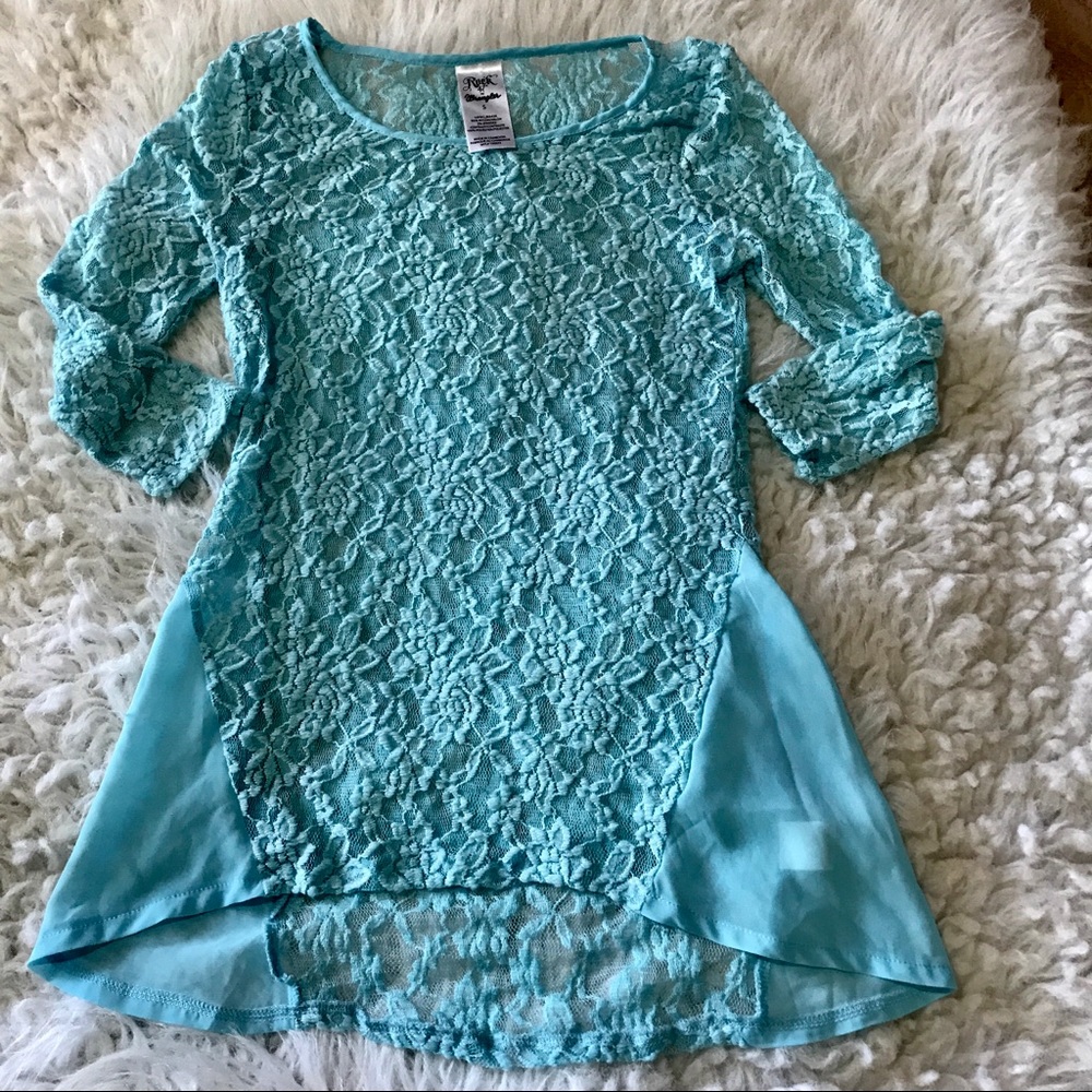 Rock 47 by Wrangler Hi-Lo Stretchy Lace Top